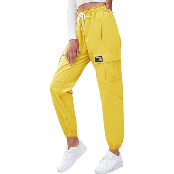 Sangtree Pants & Jumpsuits Sangtree Yellow Cargo Pants Poshmark